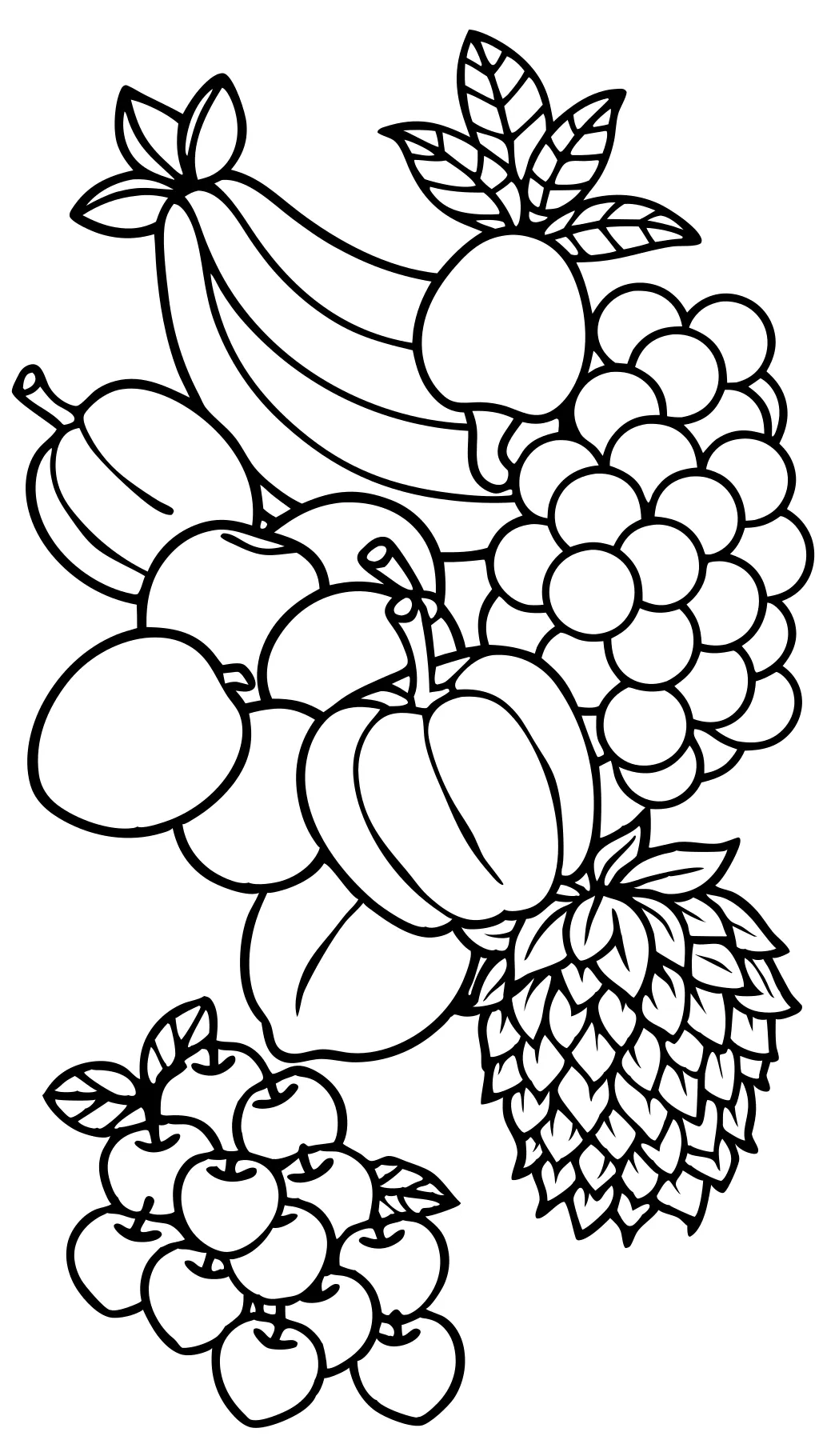 frutas para colorear